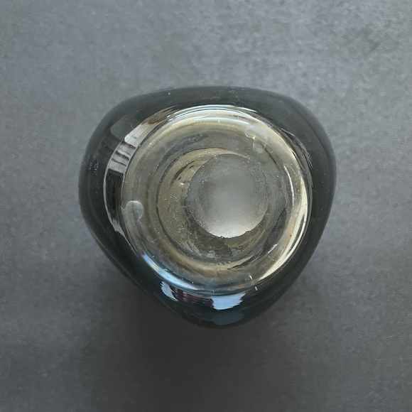 Joann Bloom Room Fall Floral Glass Container Thumbprint Smoky Autumn Vase Vessel - Picture 2 of 3